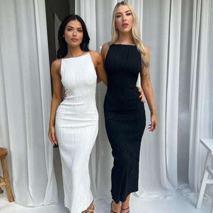 Robe longue dénudée